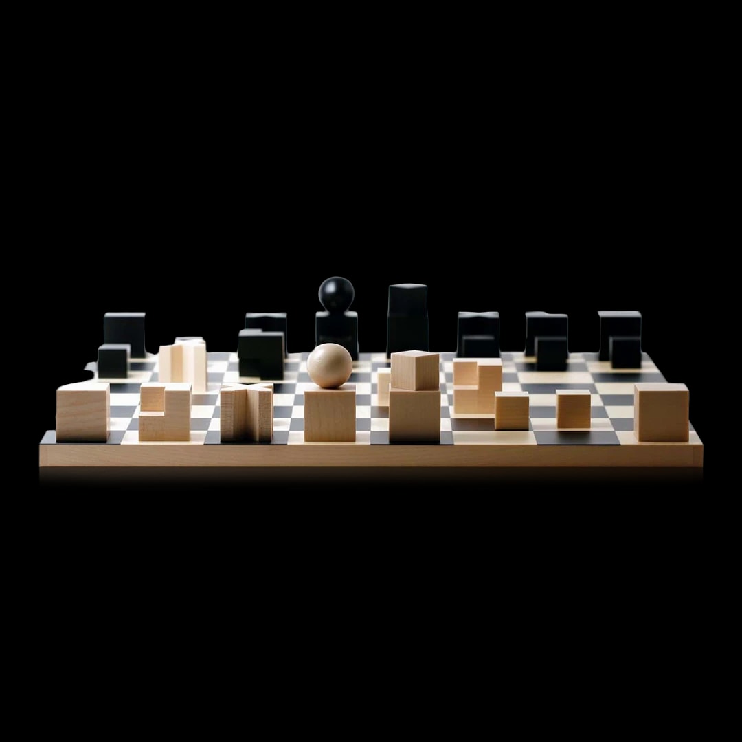Naef Bauhaus chess set designed by Josef Hartwig.