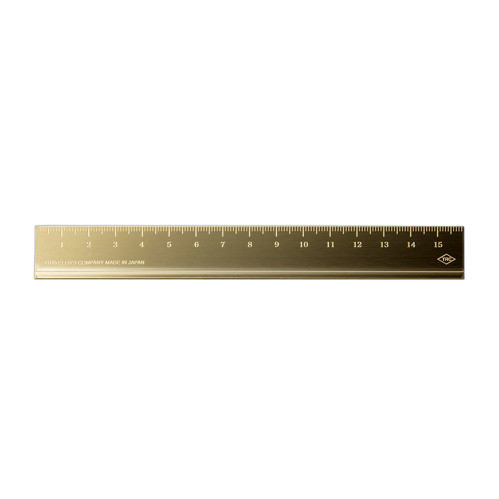 TRAVELER'S COMPANY solid brass ruler.