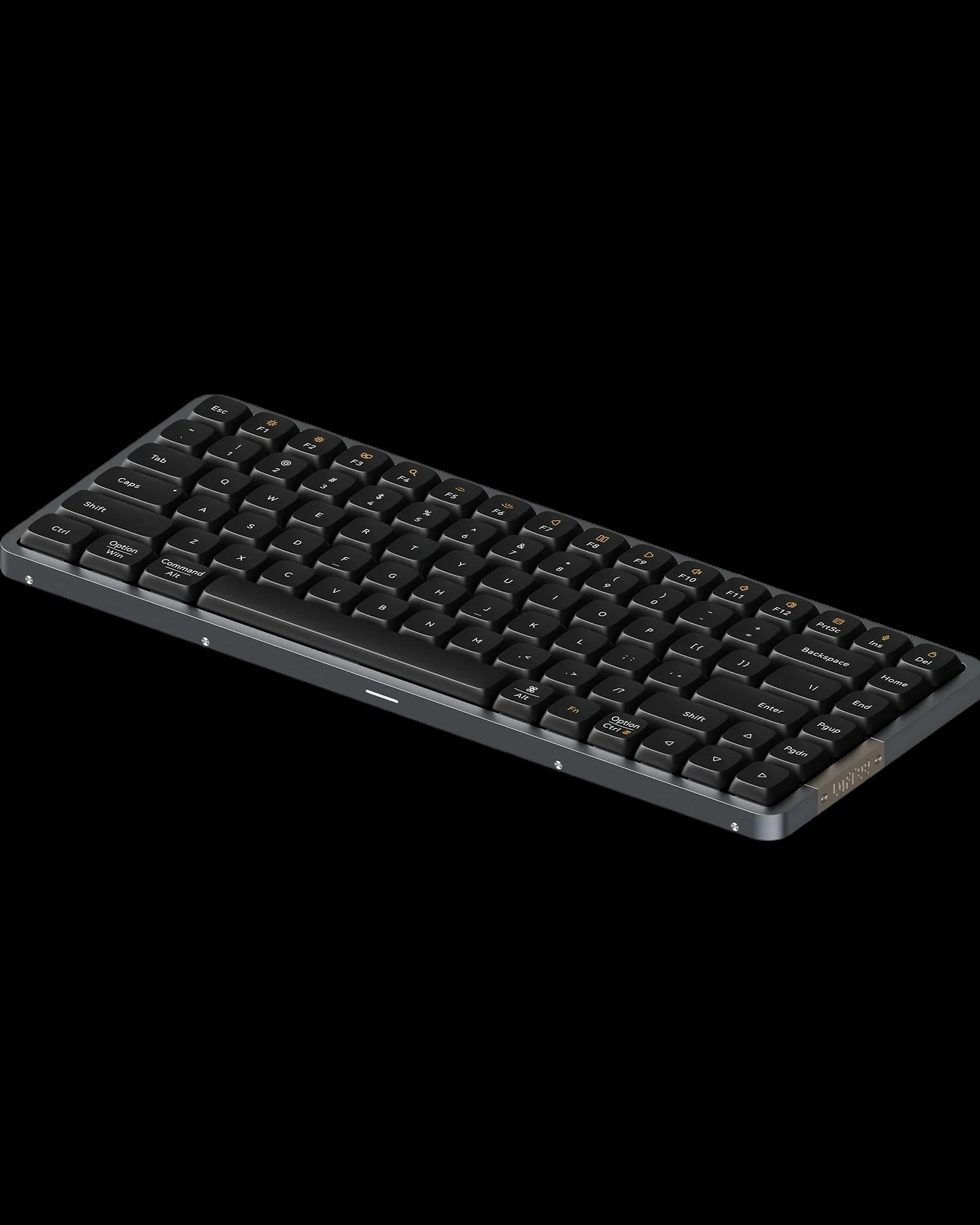 Lofree Flow84 mechanical keyboard in black aluminum.